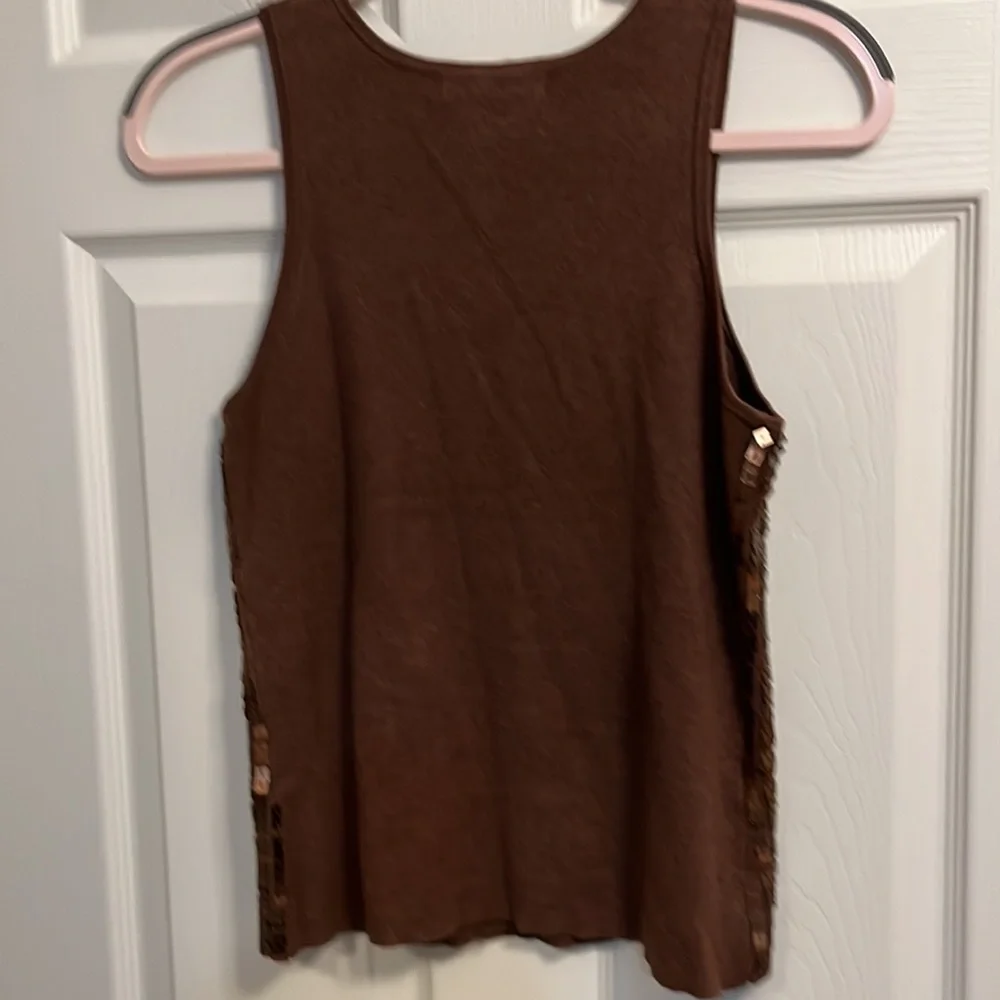 Bisou Bisou bronze tank top Size L but runs small (see measurements) - Picture 5 of 5